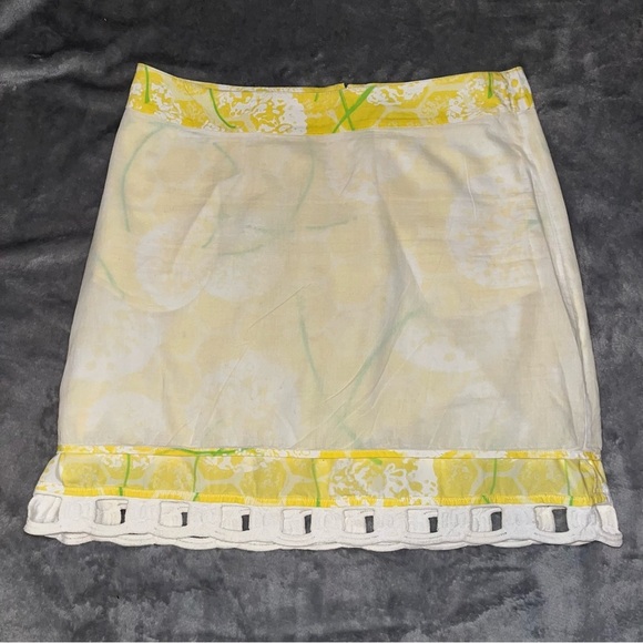 Lilly Pulitzer Dandelion Marti Skirt Women’s Size 2 - Picture 8 of 10